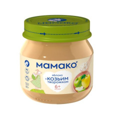 Пюре с козьим творожком 80гр Mamako