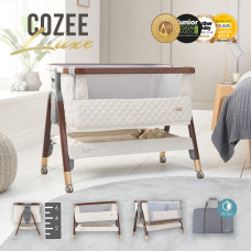 Колыбель CoZee Luxe Walnut/Cream с колесами 211208/6506 Tutti Bambini 