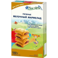 Детское печенье 132г Fleur Alpine Яблочный мармелад