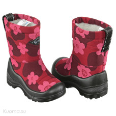 Сапоги Lumi wool на девочку Bordeaux Flower reflective 13210827, Kuoma 26