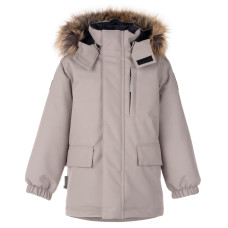 Куртка-парка для мальчиков SNOW K25441, 508 серо-бежевый Kerry 128