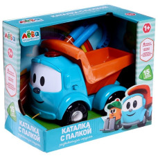 Музыкальный грузовичок Лева 15+ песен и звуков BB770 (с палкой) Bobek 