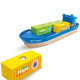 Игровой набор «У моря», Грузовой корабль и подъемный кран (Основная) E3792_HP Hape 