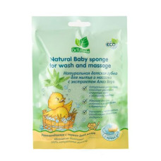 Губка детская натуральная для мытья и массажа Dr.Tuttelle  С экстрактом Алоэ Вера