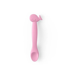 Ложка детская для кормления, силикон Beaba PINK WHALE S WHALE SPOON PINK L3 IT