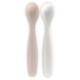 Набор из 2 детских ложек для кормления, с длинной ручкой, материал полипропилен Beaba WONDERLAND PINK WHITE S SPOON 2UN WONDERLAND PK I3