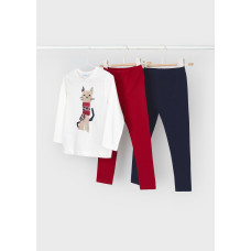 К-кт:леггинсы 2шт. для девочек Бордовый 4711, 67, Mayoral 7