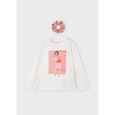 Комплект:блузка,резинка, Молочный, 6G3016, Mayoral 4