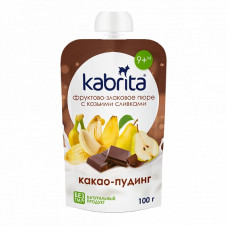 Фруктовое пюре с козьими сливками 100 гр Kabrita