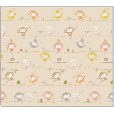 Двухсторонний коврик 180*200*1см Parklon Озорные мартышки /Слоники за хвостики