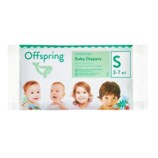 Подгузники Travel Pack Offspring (S 3-7кг 3шт, 3 расцветки)