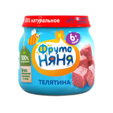 Пюре 6+ 80г/6 Фруто Няня (Телятина)