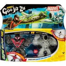 Герои Goo Jit Zu Marvel Glow Surge Ultra Glow Майлз Моралес против Energy Glow The Spot Фигур Ustore