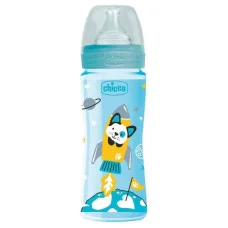 Бутылочка для кормления Wellbeing силикон 330ml, 4m+ зеленый Chicco