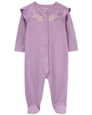 Комбинезон для девочки сиреневый с ромашками, 1R033010, Carter's