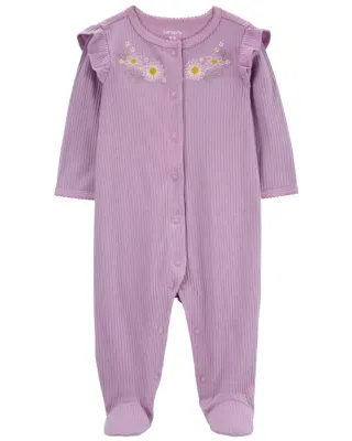 Комбинезон для девочки сиреневый с ромашками 1R033010 Carter's