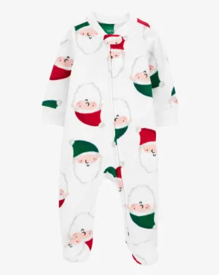 Комбинезон унисекс молочный с Сантой, 1R570010, Carter's