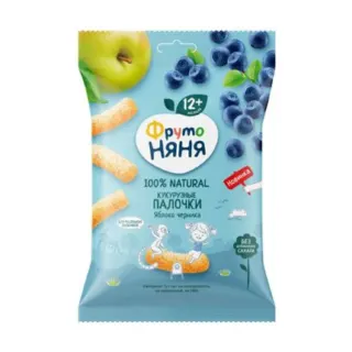Палочки кукурузные 20г  яблоко черника Фруто Няня