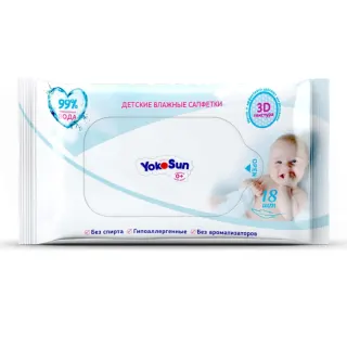 Детские салфетки влажные 0+ Yokosun
