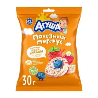 Хлебцы мини Полезный перекус 30г Агуша