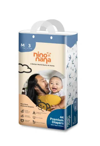Подгузники на липкой основе, M, 6-10 кг, 44 шт NINO NANA