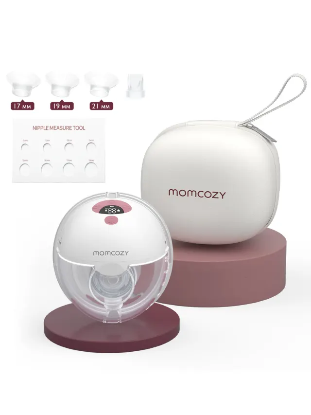 Momcozy Молокоотсос M5 hands-free одинарный, 3 режима 9 уровн всасывания, Красный Momcozy