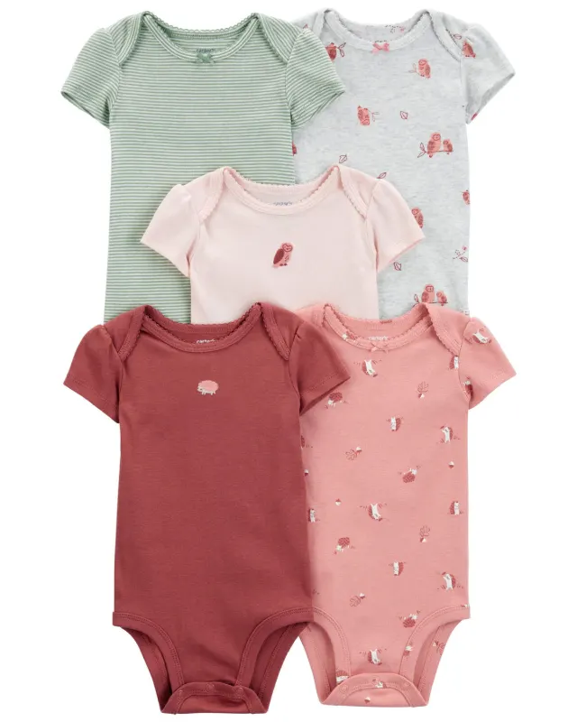 Набор из 5 боди для девочки с совами 1R599410 Carter's