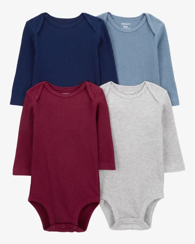 Набор из 4 полукомбинезонов для мальчика однотонные, 1R837810, Carter's