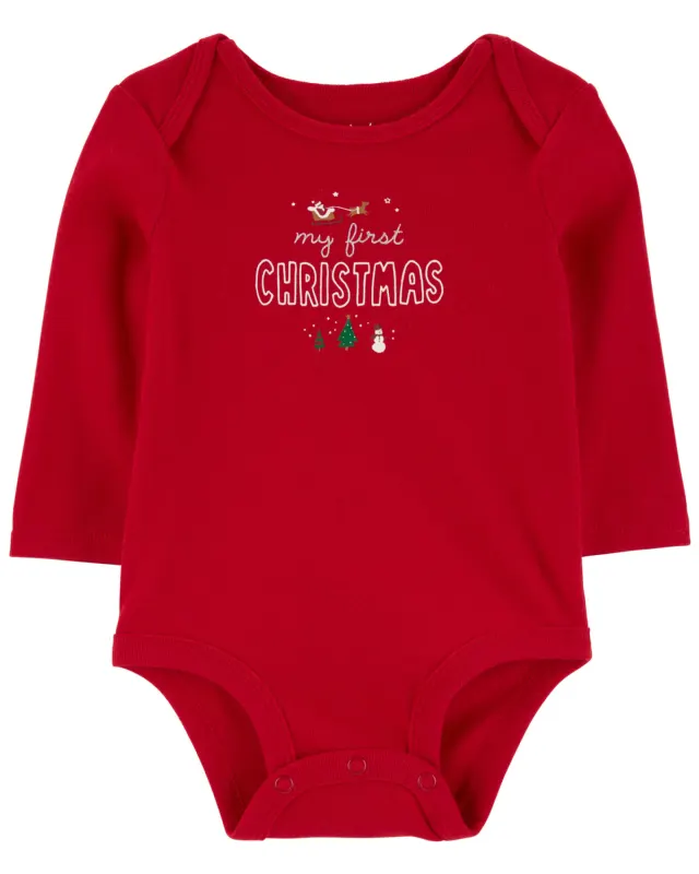Полукомбинезон унисекс красный новогодний, 1R875810, Carter's