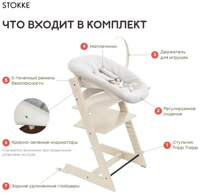 KSP Стульчик-шезлонг Tripp Trapp+newborn set Stokke — фото 2