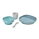 Набор посуды: 2 тарелки, стакан, ложка Silicone Meal Set Beaba — фото 2