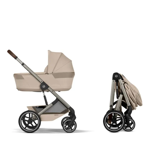 Детская коляска Balios S Lux TPE  2в1 в комплекте со спальным блоком Fold Cot и дождевиками Cybex — фото 3
