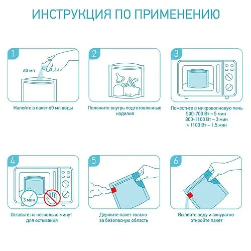 Пакет для стерилизации в микроволновке 5 шт Roxy — фото 2