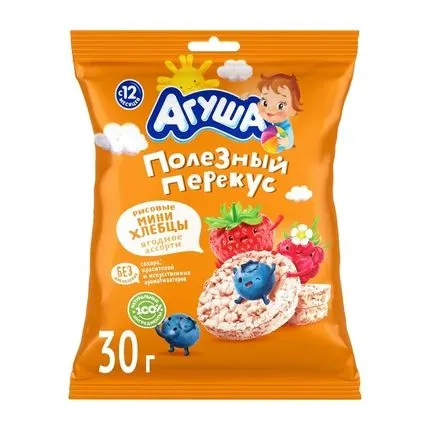 Хлебцы мини Полезный перекус 30г Агуша