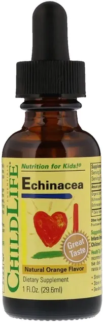 ChildLife, Essentials, эхинацея, с натуральным вкусом апельсина