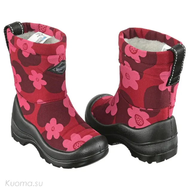 Сапоги Lumi на девочку Bordeaux Flower reflective 12210827, Kuoma
