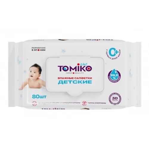 Детские влажные салфетки Tomiko