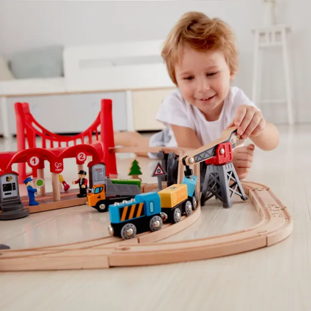 Железная дорога "Большой город с мостом" 3y+ HAPE — фото 3