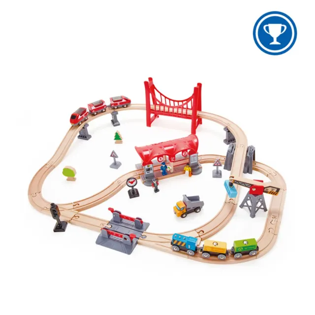 Железная дорога "Большой город с мостом" 3y+ HAPE — фото 5
