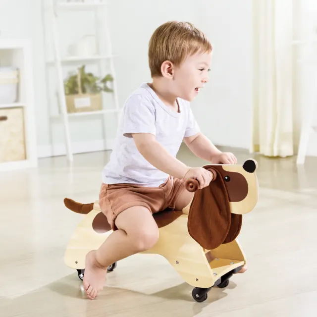 Игрушка каталка "Зверики" Такса на веревочке, E1205_HP,Hape — фото 2