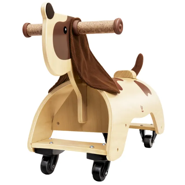 Игрушка каталка "Зверики" Такса на веревочке, E1205_HP,Hape — фото 6