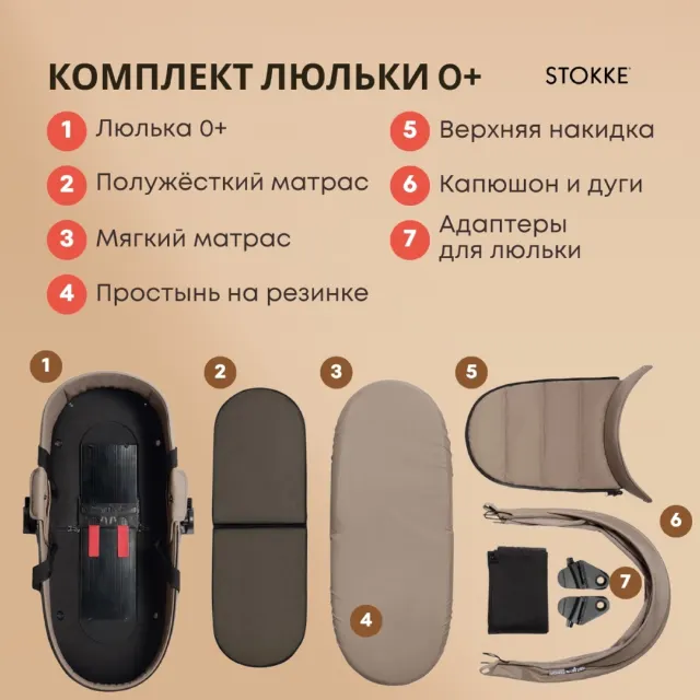 Люлька для новорожденного YOYO Toffee, 646308 Stokke — фото 2