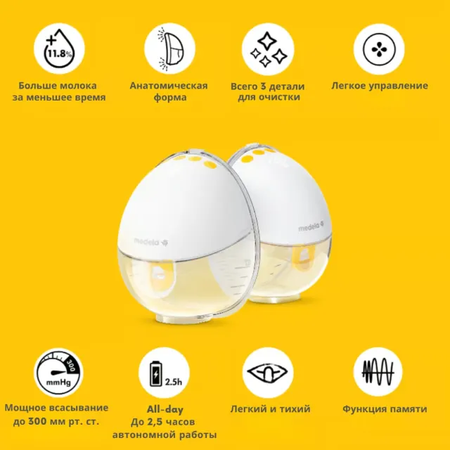 Молокоотсос носимый Motion InBra, двойной Medela — фото 3