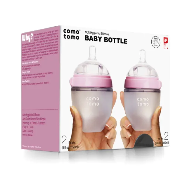 Набор бутылочек для кормления 150 мл,Natural Feel Baby Bottle,Comotomo — фото 5